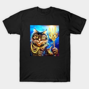 Ukrainian Cat Neptune god T-Shirt
